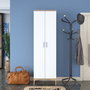 Hanah Home Perchero de Recibidor Nogal y Blanco
